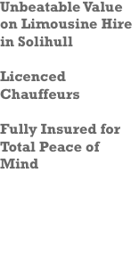 Recommended and Best Limo Company in Coventry